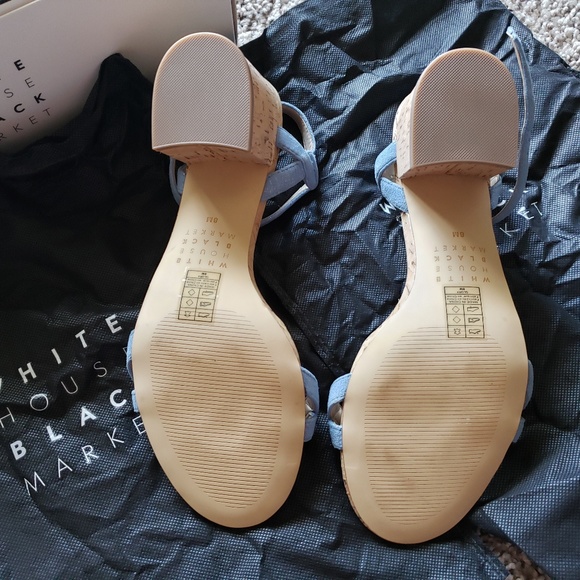 NWOT WHBM Sandals Light Blue Size 8 - Picture 4 of 6